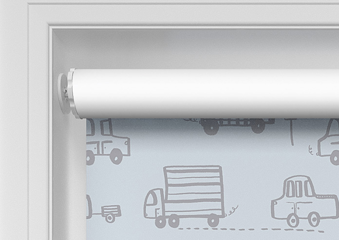 Cars and Lorries, Baby Blue - Twist&Fit Roller Blind - Image 10